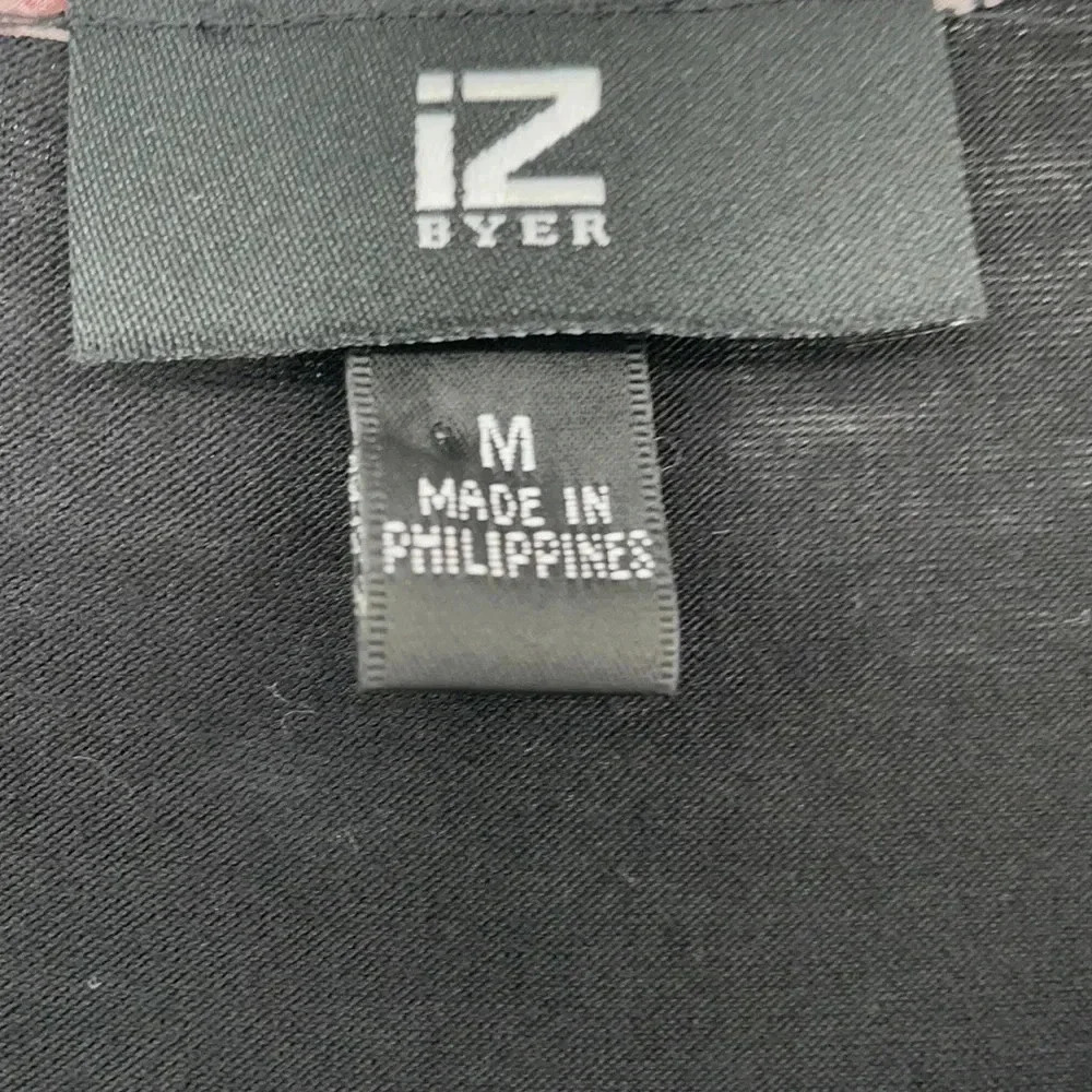 IZ Byer Floral Cold Shoulder Long Sleeved Top Medium - Picture 6 of 9